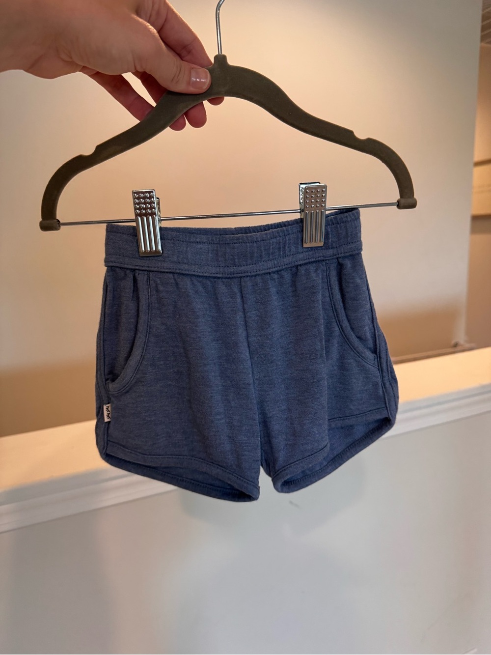 Little Sleepies Heathered Blue Knit Shorts